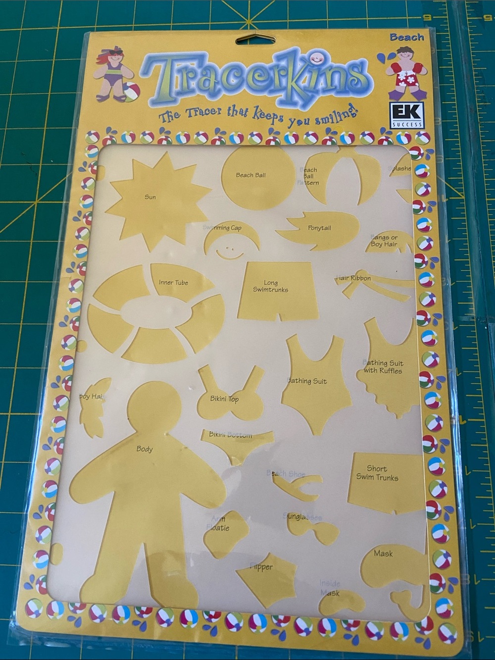 Tracerkins Beach Stencil Set in Yellow